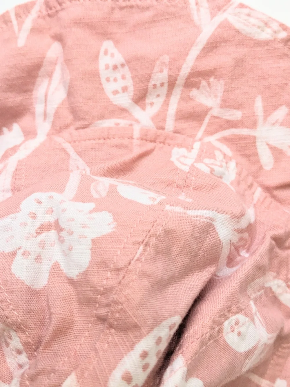 Carter's Pink Floral Bucket Sun Hat with Chin Strap
